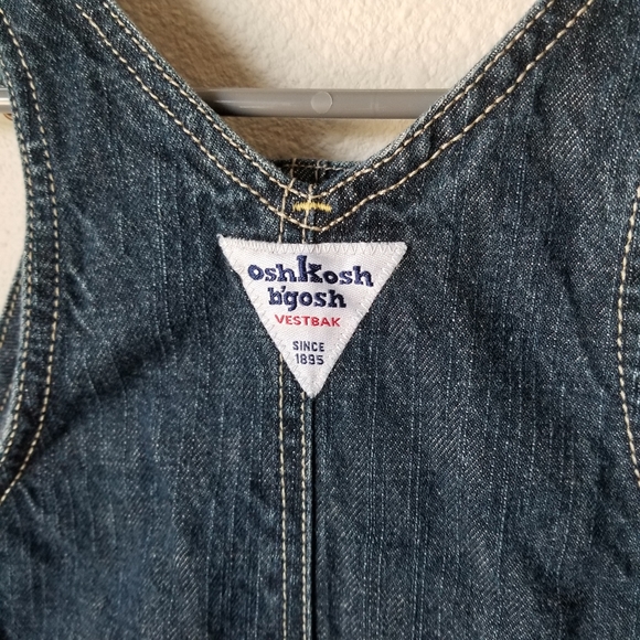 OshKosh B'Gosh Fully Lined Denim Overalls 12M with Leg Snaps - Picture 5 of 9